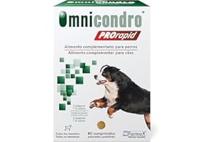 Omnicondro PROrapid Hifarmax - Condroprotector Perros con Vitaminas | Pastillas para Articulaciones Perros | Condroprotector con Colágeno | Caja de 60 Pastillas