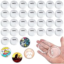 Kit Badge Personalizzati DIY - 30 Pezzi Acrilico Trasparente, 38/45/59 Mm Con Spille - Foto 14