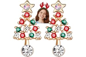 QZOSZ Orecchini Natalizi Donna, Orecchini Natale Donna Albero di Natale Fiocchi di Neve Pupazzo di Neve Pendenti, Gioielli Regali di Natale per Donne Ragazze Migliore Amica Colleghe