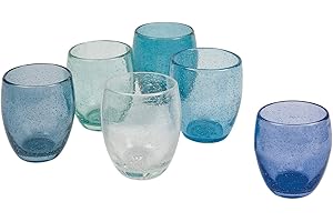 VILLA D'ESTE HOME TIVOLI Acapulco Marea Lot de 6 verres à eau 300 ml en pâte de verre soufflé