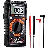 KAIWEETS KM100 Digital Multimeter, Continuity Meter, AC and DC Voltage, DC Amps, Resistance, Diode, Voltmeter with Dual Fuses
