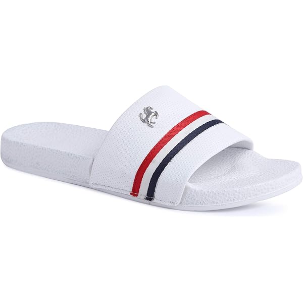 Buy PERY-PAO Sliders Men's White Black Grey Flip Flop \u0026 Slippers at  Amazon.in
