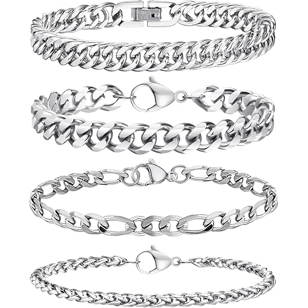 JeweBella Kruisketting voor heren, zilver/goud/zwart roestvrij staal