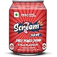 SCREAM YOUR WAY Power Drink: Cola Flavour,Zero Sugar,Zero Calorie,Zero Carb,Zero Artificial Color Energy Drink With Bcaa,Natural Caffeine,Sustained Energy-Pack Of 24,250Ml Cans
