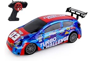 TURBO CHALLENGE - Samochód - Extreme Rallye - 099314 - Samochód zdalnie sterowany - Niebieski - 1/16 - Gotowy do jazdy - Akumulator i baterie w zestawie - Plastik - Od 8 lat