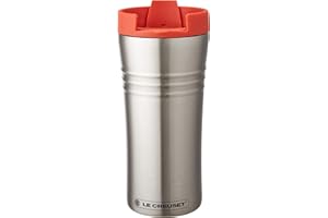 Le Creuset Travel Mug, Stainless Steel, Vacuum Sealed, 8.5 cm, 18 cm tall, 0.35 L, Volcanic, 98800000090080
