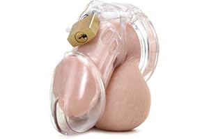 FUTURE OF YOUR PLEASURE SENSUAL Jaula castidad para hombre Juguetes eróticos para adultos: Sex toys Set anillo Juguetes sexuales Castidad hombre Cinturon de castidad Cock Cage Cinturon Chastity cage male N22