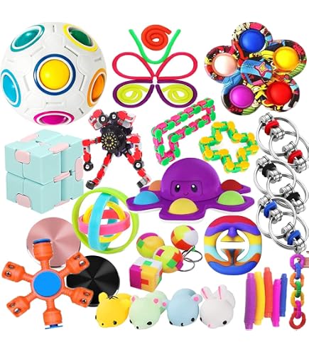 6 Bâtons Sensoriels Anti-stress En Silicone – Jouet TDAH, Autisme, Concentration, Pour Enfants Et Adultes (couleurs Vives) - 10