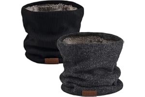 NovForth Tour de Cou Gaiter Masque Cagoule Cache-Cou Hiver écharpe Coupe-Vent Ski Élastique Épais Doux maille Doublure Polaire Neck Warmer