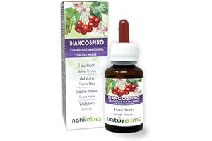 Biancospino (Crataegus oxyacantha) foglie e fiori Tintura Madre analcoolica Naturalma - Estratto liquido gocce 60 ml - Integratore alimentare - Vegano