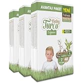 Baby Turco Doğadan Mega Avantaj Paketi Pofuduk Bebek Bezi 7 Numara Xxlarge 144 Adet