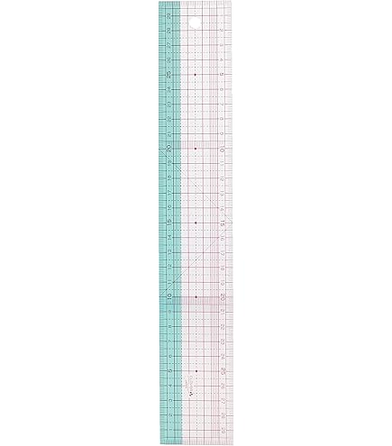 6 Inch See-Through Ruler With Centering Holes - Clear Measuring Tool For Crafts