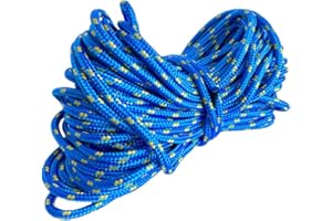 ‎BK SHOP BK Shop Polypropylenseil 10 mm x 5 m - Geflochtene Schnur PP Blau - Wasserdichtes Seil mit Kern - UV-beständiges Zugseil - Polypropylen-Kordel für Bauwesen, Verkehr, Segeln und andere Wassersportarten