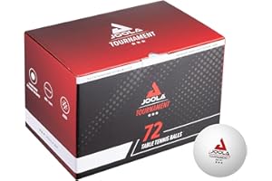 JOOLA Palle da ping pong Tournament selezionate, diametro 40 mm, 3 stelle, compatibili per interni ed esterni, colore bianco (confezione da 72)