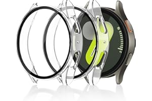 Seltureone 2-pak etui do zegarka z osłoną ekranu kompatybilne z Samsung Galaxy Watch 7 44 mm, twardy PC [odporny na zarysowania] [przeciwkurzowy] 360° kompleksowe etui ochronne do Samsung Galaxy Watch