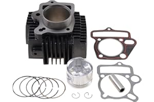 ‎GOOFIT GOOFIT 52.4 mm Cylinder Sleeve Assembly Repair Kit Seals Piston Ring Replacement for 4-Stroke Lifan 110CC 125cc Motorcycle Engine ATV Go Kart Pocket Dirt PitBike