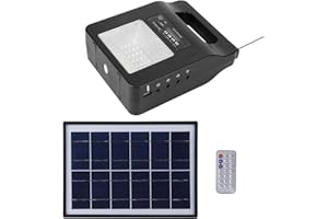 GAROSA Generatore Solare Centrale Elettrica Portatile Generatore Portatile a Batteria con Generatore Solare con Altoparlante FM Caricabatterie USB Pannello Solare Lampadina per Esterni Campeggio Viaggi Emerg