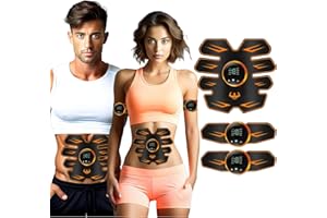 WUGEIN EMS Trainingsgerät LCD Bildschirm muskelstimulator,EMS Bauchmuskeltrainer,USB Wiederaufladbarer Tragbarer Muskel Trainer 6 Modi 19 Intensitäten Geeignet Damen & Herren