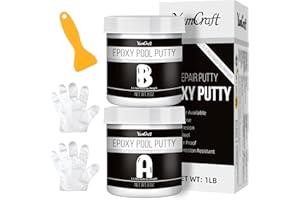 YUMCRAFT Masilla de resina - masilla de piscina de resina de 16 onzas 2 en 1 masilla de reparación submarina o acuática para reparar fugas, grietas, reparaciones, relleno, talla (negra)