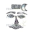 Real Seed Silver Shiv Shringar for 2-3 Inches Stone or Sphatik Shivling | Shringar Chart Size - 5.5 x 4.5 CM