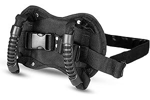 Eliauk Ceinture de sécurité pour moto et scooter - Poignée de préhension réglable pour enfants et passagers