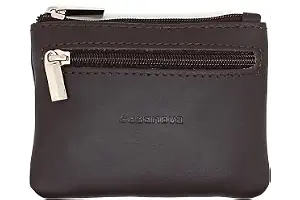 Monedero con 2 Cremalleras para Hombre con Argolla para Llave | Piel Ubrique | Hechas a Mano en Cuero | 10012 Marron