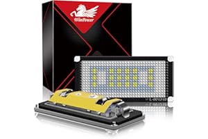 WinPower LED Luces de matrícula para coche Lámpara Numero plato luces Bulbos 3582 SMD con CanBus No hay error 6000K Xenón Blanco frio para 2004-2006 3 Series E46 2D (dos puertas)/M3 Facelift, 2 Piezas