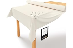 ‎LILENO HOME LILENO HOME Tischdeckenrolle 1,10 x 25 m - Tischdecke Creme aus Vlies - Stoffähnlich, abwaschbare Tischdecke als Rolle, Meterware Tischtuchrolle - Einweg Papiertischdecke Rolle Alternative