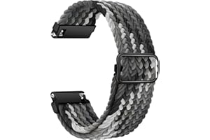 AidorMax Cinturino a Sgancio Rapido 22 mm, Cinturini di Ricambio Regolabile in Elastico con Smartwatch e Orologi, Braccialetto Estensibile Eleganti e Comode per Uomo e Donna (Cioccolato Fondente)