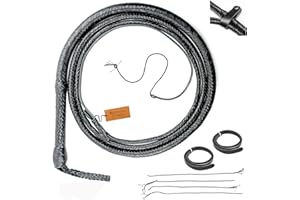 BANTORO CRAFTS Látigo de Cuero de Canguro Látigo 16 Hilos Cuero Trenzado Vientre de látigo Robusto y Acolchado de Cuero en el Interior.Látigo Fuerte y crujiente látigo/la Fusta para Deportes