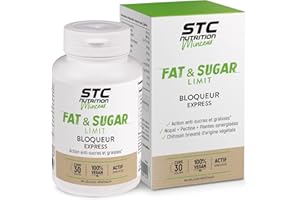 STC NUTRITION - Fat & Sugar Limit - Action Anti-Sucres et Graisses - Vegan - Gélules Végétales - Cure 30 jours