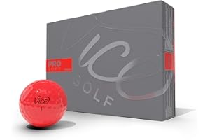 Vice Golf Pro Soft 2020 | 12 Pelotas de Golf | Características: 3 Piezas de uretano Fundido, Tacto Suave, Alta Estabilidad de Vuelo | Más Colores: Lima neón/Rojo | Perfil: diseñado para golfistas