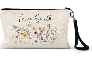 Chicken Craft Personalised Teacher Pencil Case - Soft Floral Watercolour Design - Custom Name Gift for Nursery or Primary Sta