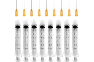 TOPBELIEF 15 Piezas Jeringas 3ml, Jeringuilla Con Aguja, Jeringas De Plástico, Jeringas Medidoras, Jeringas Dispensación Líquidos, Para Experimentos, Dispensación, Medición De Líquidos, Alimentación De Mascotas