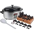 PHYSIQUE Hot Stone Massage Kit with a 6 Quart Digital Stone Heater (Box of 60 Volcanic Basalt Stones) For Home or Professional Use, Spa, Massage Therapy, Sports Massage and Relaxation With Large Spoon