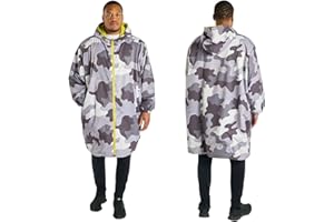 OHS Adults Drying Robe, Outdoor Waterproof Changing Robe Comfy Sherpa Privacy Robes for Women Men, Stay Dry Swimming Camping Drying Robes - S/M, L/XL