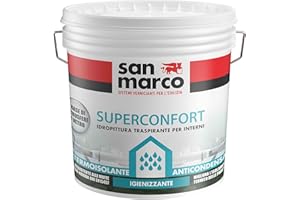 San Marco SUPERCONFORT Pittura per interni anticondensa termoisolante traspirante antimuffa, colore: Bianco, size: 10 lt