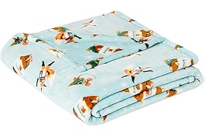 Amazon Basics Coperta in Pile Ultra-Morbido per Bambini, 127 x 152 cm, Amici del Bosco
