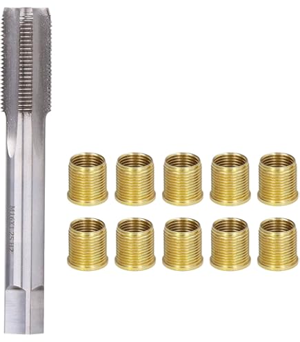 Schroefdraadtap, Bougieschroefdraadreparatiegereedschap, High Speed ​​Steel Tap-bougie met M12x1.25-inzetstukken en M14x1.25-tapset voor Automotor, Gereedschap