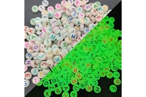 ToBeIT - Perline con lettere luminose, circa 1000 pezzi, perline in acrilico (caratteri colorati)