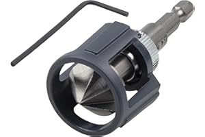 wolfcraft Svasatore con arresto di profondità, codolo esagonale I 4390000 I Svasatura precisa per avvitamenti a filo nel legno