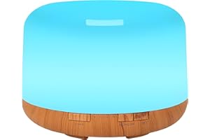 Retoo Mini humidificador ultrasónico con 12 Colores de luz y Tanque de Agua de 300 ml, difusor de Aroma para el hogar, Oficina, Dormitorio, difusor de aceites Esenciales, humidificador, lámpara de