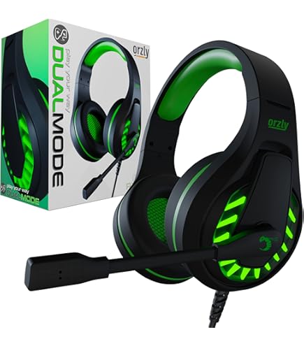 Vakedy Gaming Headset für PS4, PS5, PC, Xbox und Switch mit Mikrofon und Geräuschunterdrückung
