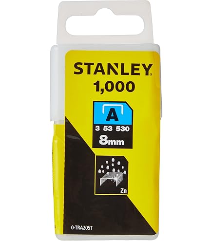 Stanley CT109T Heftklammern – 9/40,6 Cm Rund Krone, Verzinkt, 1000 Stück | Für Low Voltage Kabel