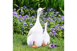 Voyyphixa All'aperto Duck Statue Landscape Sculpture Courtyard Garden Ornament Decoration Animale Decorazione per Interni Giardini Terrazzi Balcone Decorazione Della Casa Regalo (Grande)