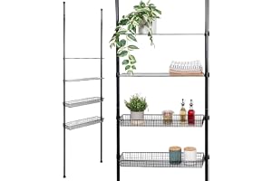 bremermann Teleskophylla, 2 korgar, 2 hyllor, teleskopstång upp till max. ca 290 cm