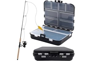 HPiano 2 Pièces Boîte à Pêche,Boîte de Rangement étanche pour leurres de pêche,Boites A Leurres Multifonctionnels Boites Crochet Boîte de Conteneur de Crochet Stockage Accessoire de Pêche Portable