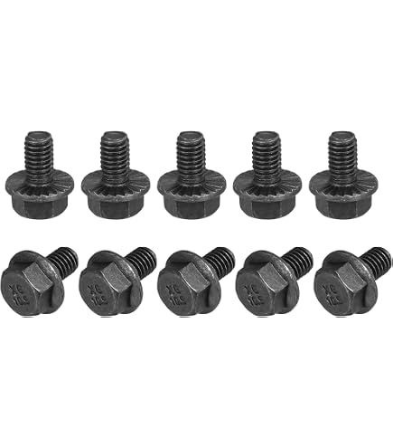10 Boulons Hexagonal Dentelé M8x25mm Grade 10.9 - Acier Carbone, Neuf