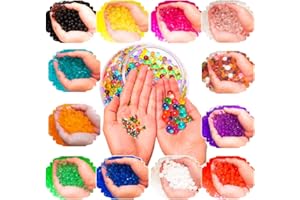 Risai Bolas Gel de Agua, Perlas Bolitas de Agua No Tóxicas Crecen en Agua, Water Beads para Jarrones Decoración Plantas Flores, 12Pack, 120g