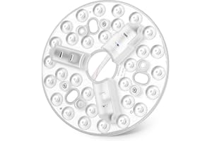 MEKOTRIN 15W LED Ceiling Panel, 5.3 Inch Circle Light Module Lamp Board Circular, Ceiling Fan Light Replacement LED Light Kit, 3CCT 3000K 4200K 6500K Dimmable for Ceiling Lamp 95-265V